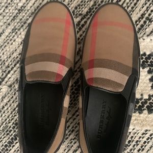 Burberry check canvas casual shoes